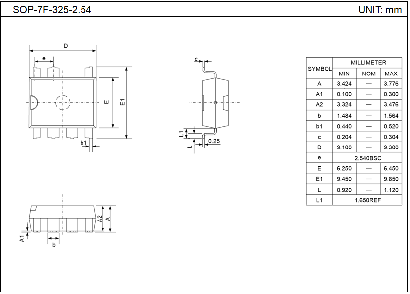 SOP-7F-325-2.54